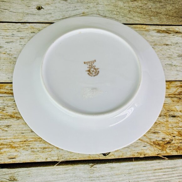 Vintage Noritake DAWN White Gold Verge Japan Porcelain Lunch  Vintage Noritake DAWN White Gold Verge Japan Porcelain Lunch Salad Plates Set 4